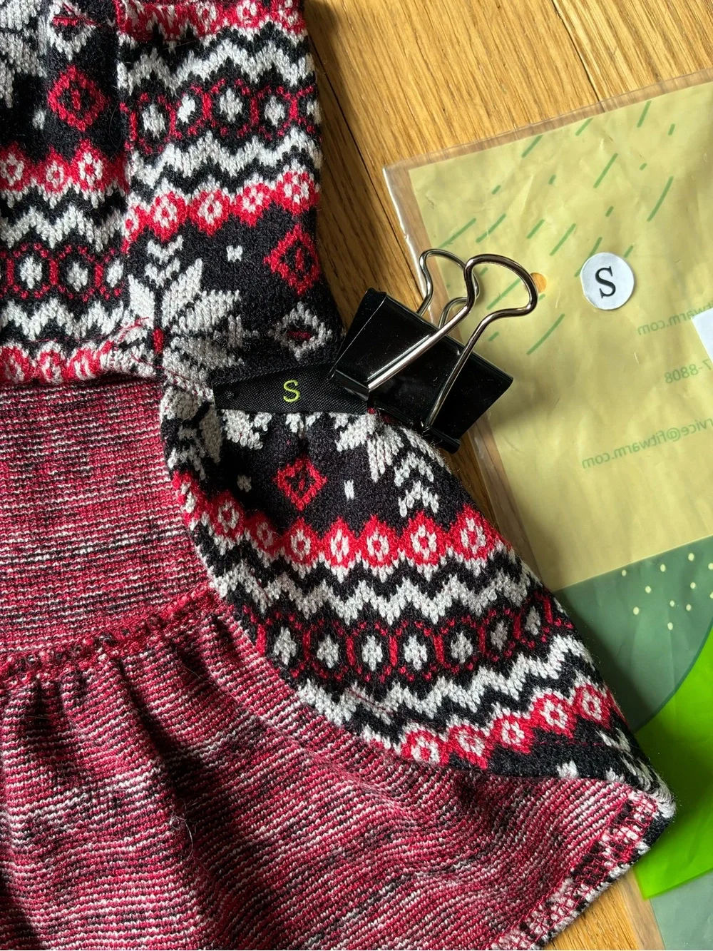 NWT Holiday/Christmas Dog Dress Turtleneck Sweater Dress, Size Small